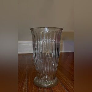 Clear Glass Floral Vase, 12” Tall